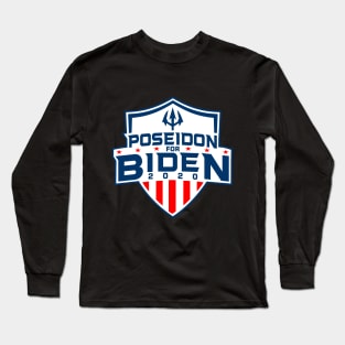 Poseidon for Biden - anti trump- trump boat sank Long Sleeve T-Shirt